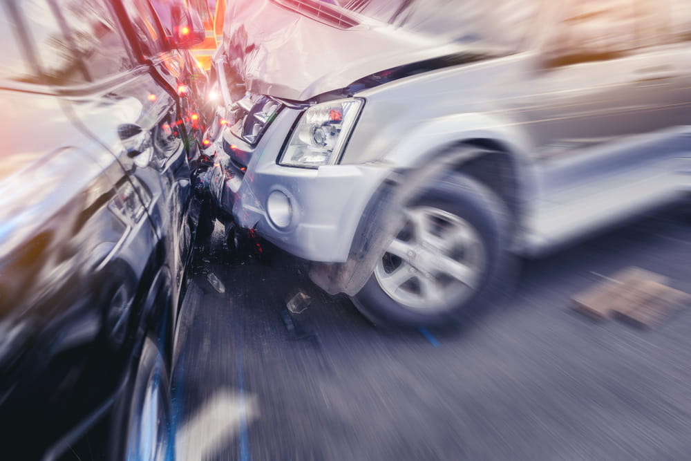 Severe multi-vehicle collision caused by a drunk driving accident